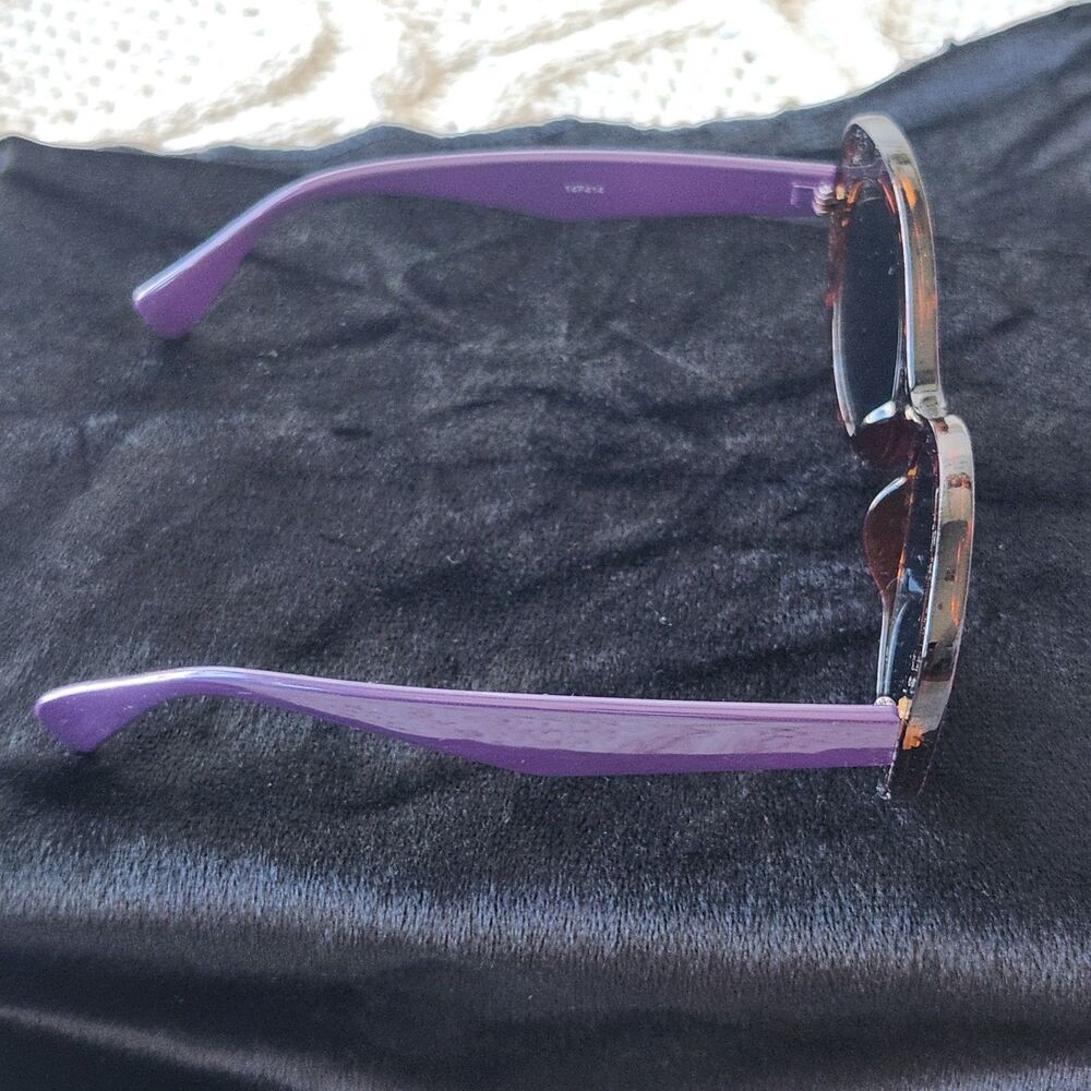 Purple/ Tortoise Round Sunnies - Picture 3 of 3